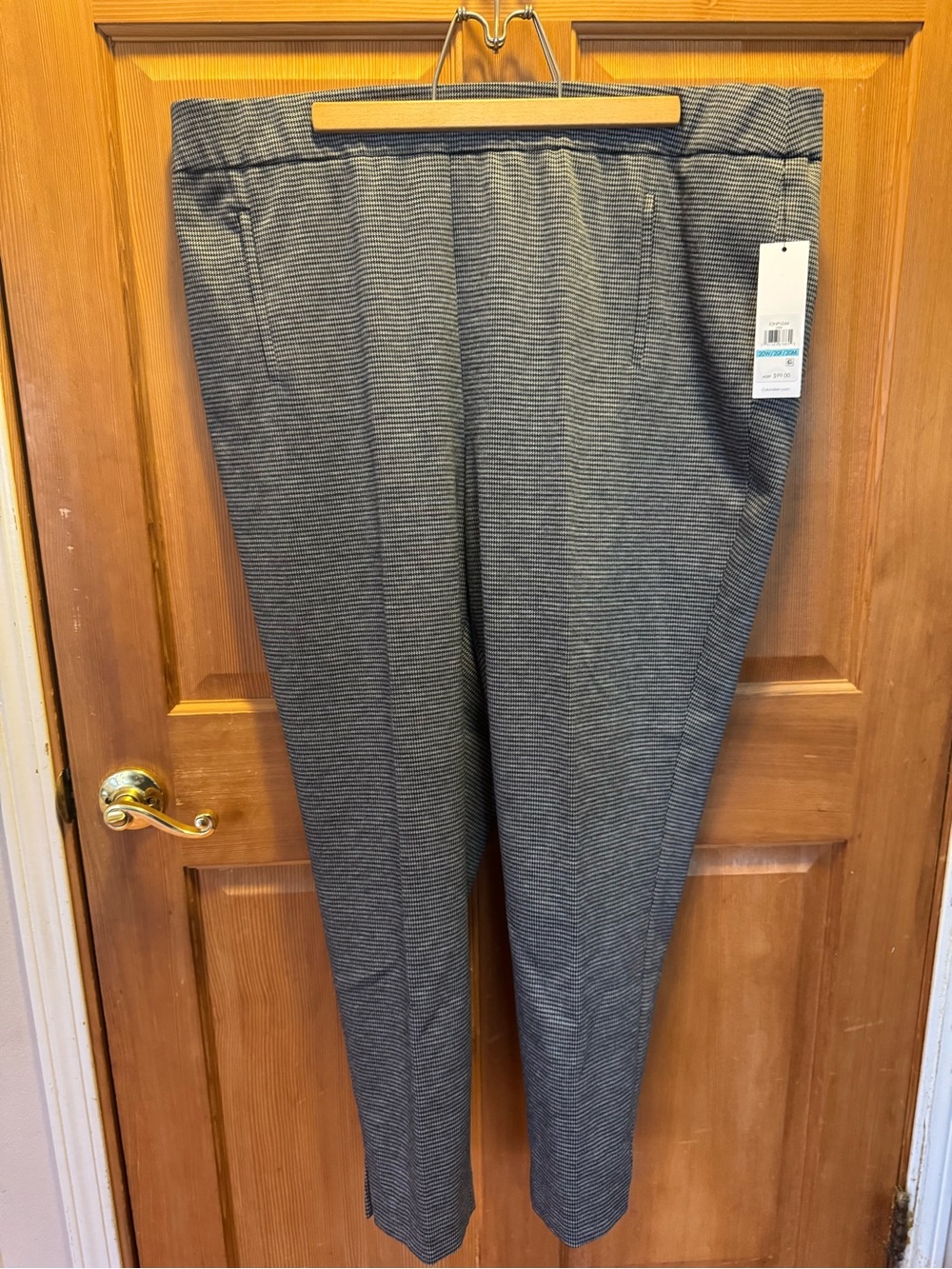 Calvin Klein Gray Micro-Pattern Men's Dress Pants